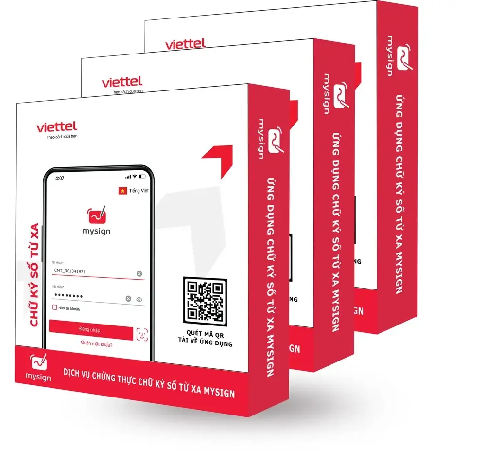 Chữ ký số từ xa MYSIGN Viettel 3 năm - Gói Tổ chức, Doanh nghiệp